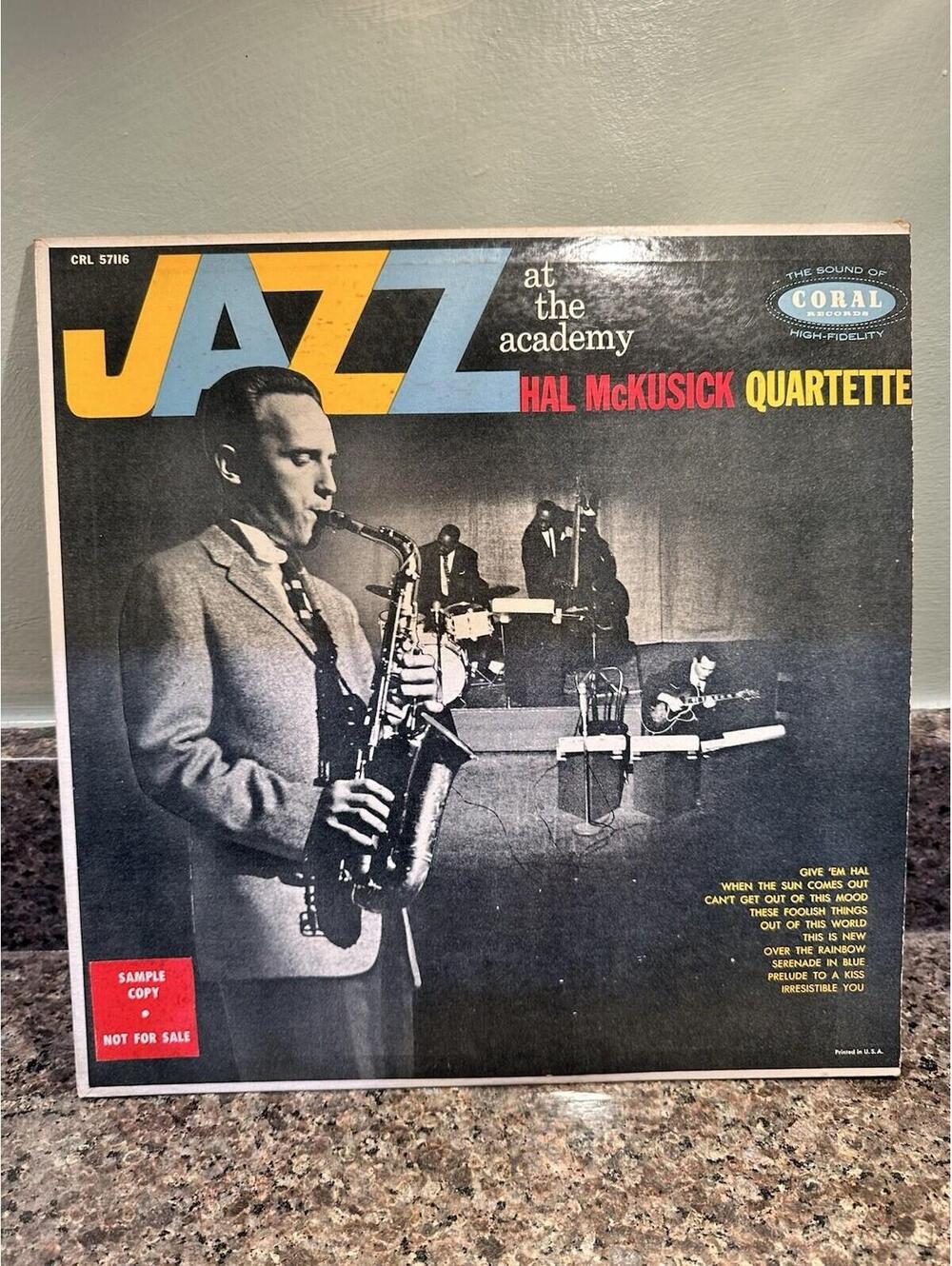 Hal McKusick Quartette - Jazz At The Academy LP Vinyl Coral CRL 57116 Mono PROMO